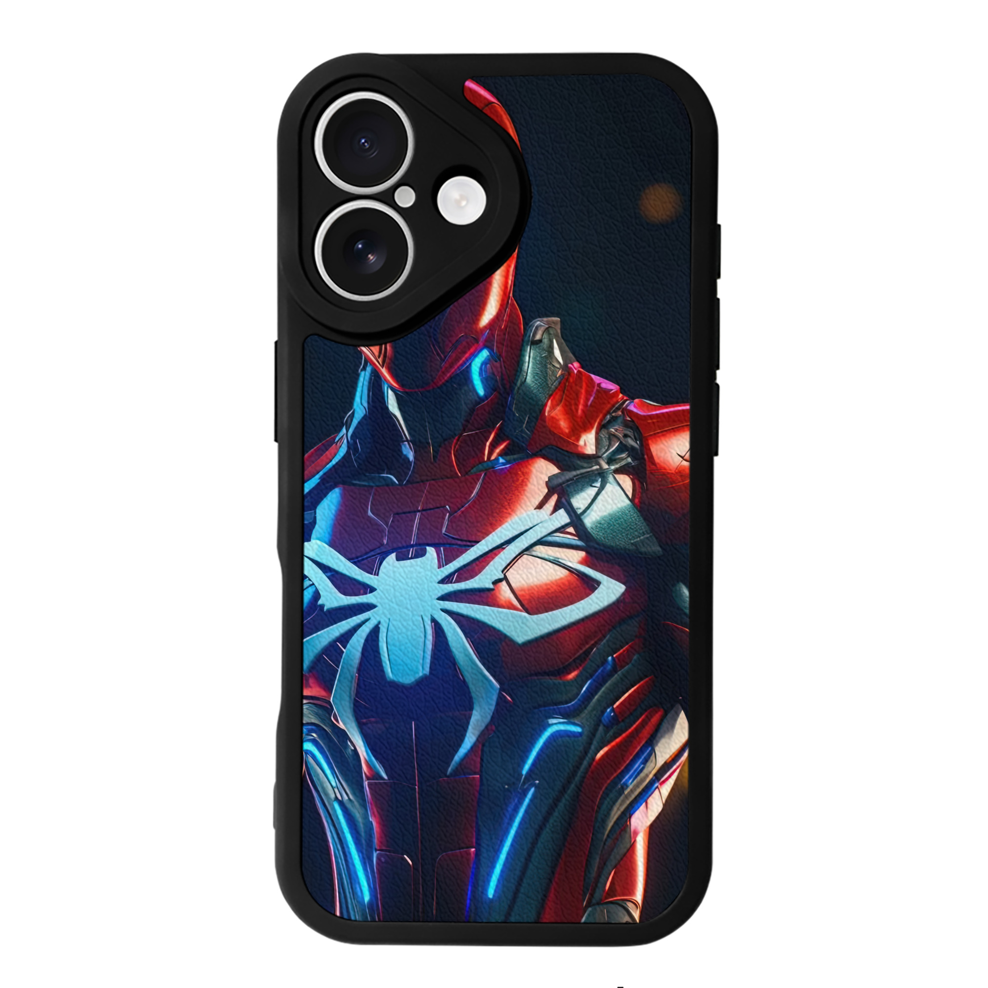 （画像用） Spider Man スパイダーマン 【iPhone 16シリーズ対応】シリコンスマホケース（レザー調） 材質：シリコン